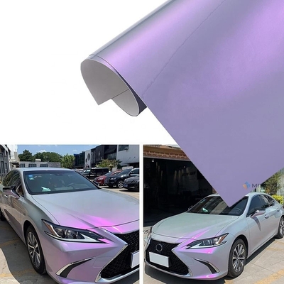 Transformation de véhicule DIY Mingtu gris à charmant violet brillant caméléon enveloppement en vinyle