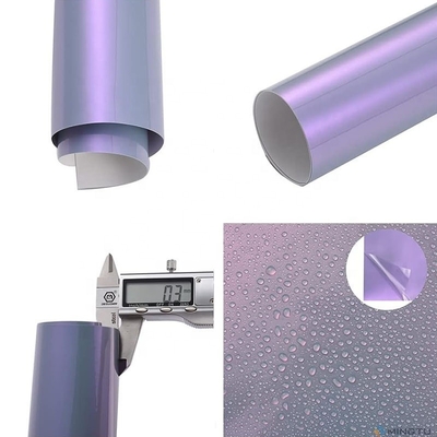 Transformation de véhicule DIY Mingtu gris à charmant violet brillant caméléon enveloppement en vinyle