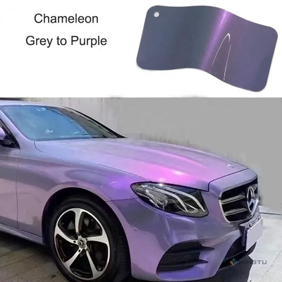 Transformation de véhicule DIY Mingtu gris à charmant violet brillant caméléon enveloppement en vinyle