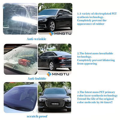 Résistance infrarouge Mingtu NX50 VLT50% Film pour fenêtre automobile Teinte en carbone céramique