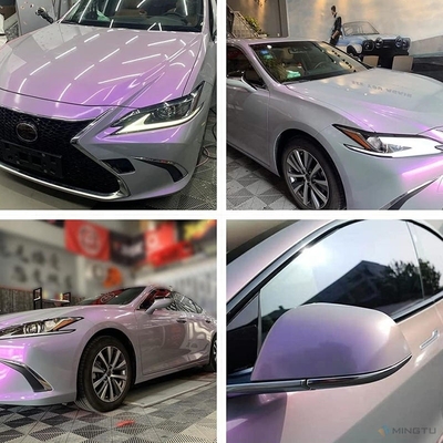 Position du corps Mingtu Ultra Gloss Purple Vinyl Car Wrap avec technologie de dégagement d'air nano