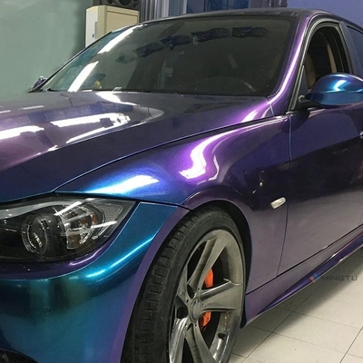Mingtu violet bleu mat caméléon adhésif film autocollant décal pour la position du corps