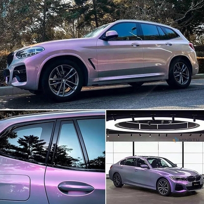 Adhésif amovible Mingtu gris à violet Enveloppe en vinyle brillante Enveloppe de voiture en vinyle en rouleau pour le film de véhicule de bricolage automatique