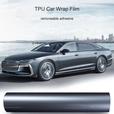 Mingtu 65ft x 5ft voiture satin métallique mat chrome vinyle lac vert enveloppe autocollant décolleté