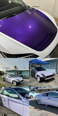 Tesla Model3 Ravoony Violent Lavande PPF Autocollants personnalisés Enveloppes de voiture