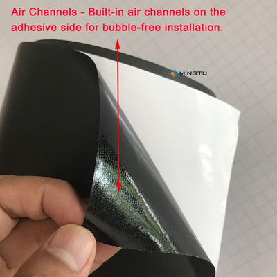 Enveloppe en vinyle noir mat Mingtu pour auto-guérison automobile et bulle de dégagement d'air incluse