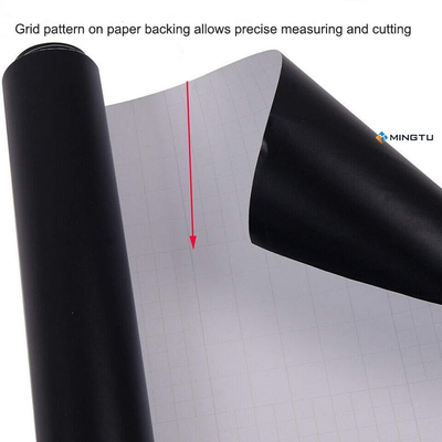 Enveloppe en vinyle noir mat Mingtu pour auto-guérison automobile et bulle de dégagement d'air incluse