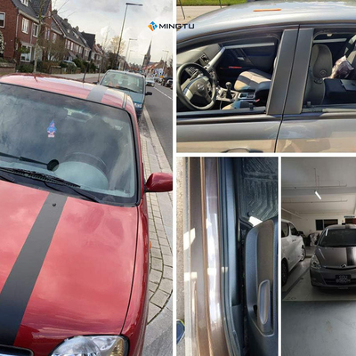 Enveloppe en vinyle noir mat Mingtu pour auto-guérison automobile et bulle de dégagement d'air incluse
