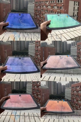 Film caméléon bleu à rouge Changement de couleur Tinte de vitre de voiture Vlt70% Autocollant solaire Style de conception PET