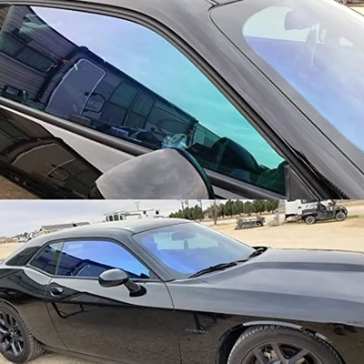 Fenêtre de voiture Couleur solaire du coucher du soleil Style de design de luxe Chameleon Tint Film 85% VLT