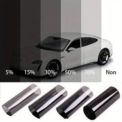 Film de fenêtre en couche noire réfléchissante au carbone à haute résistance à la lumière 50% 1,52*30m pour voiture