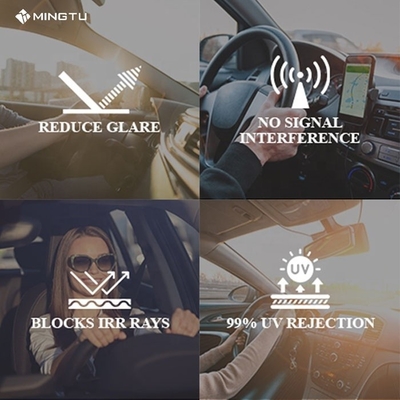 Anti-jaune Mingtu NX50 UV Proof Solar Glass Soleil de blocage Nano céramique films de confidentialité 2Mil rejet de chaleur Auto Auto Tinture de fenêtre de voiture