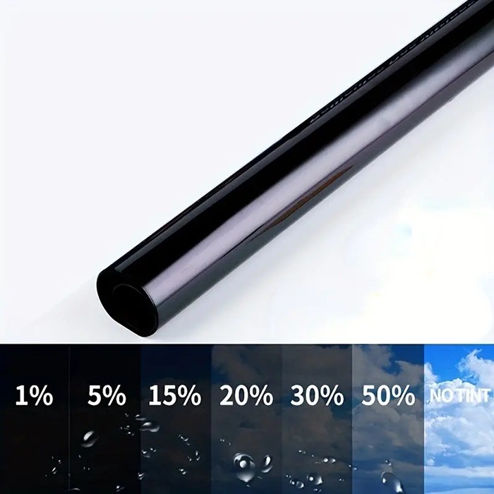 Mingtu NX05 VLT8% Film solaire pour voiture noir PET Détecteur de teinte de fenêtre pour parasol et bloc UV