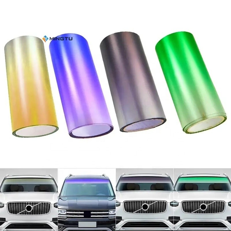 Mingtu UV400 UVR 100% Protecteur du pare-brise avant de voiture Étiquette de vitrine de bandeau d'isolation thermique